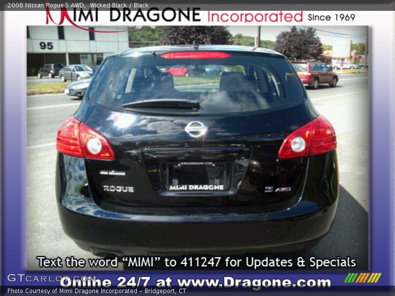 Wicked Black / Black 2008 Nissan Rogue S AWD