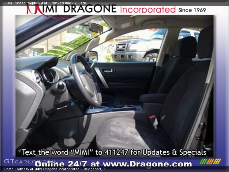 Wicked Black / Black 2008 Nissan Rogue S AWD
