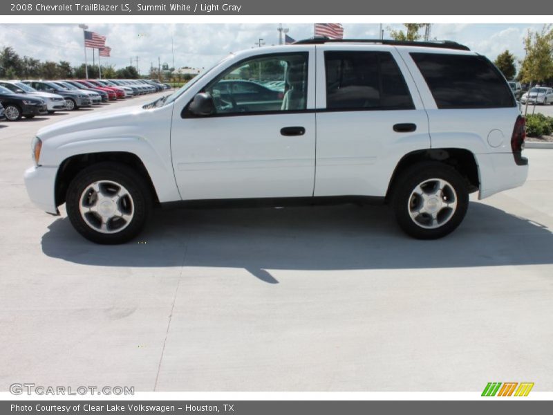 Summit White / Light Gray 2008 Chevrolet TrailBlazer LS