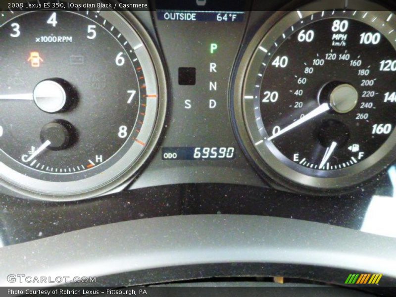 Obsidian Black / Cashmere 2008 Lexus ES 350