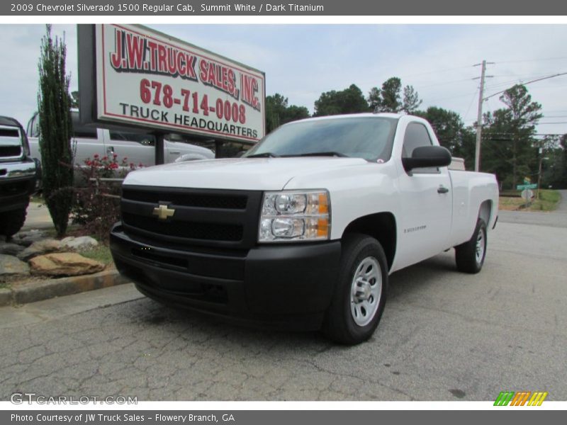 Summit White / Dark Titanium 2009 Chevrolet Silverado 1500 Regular Cab