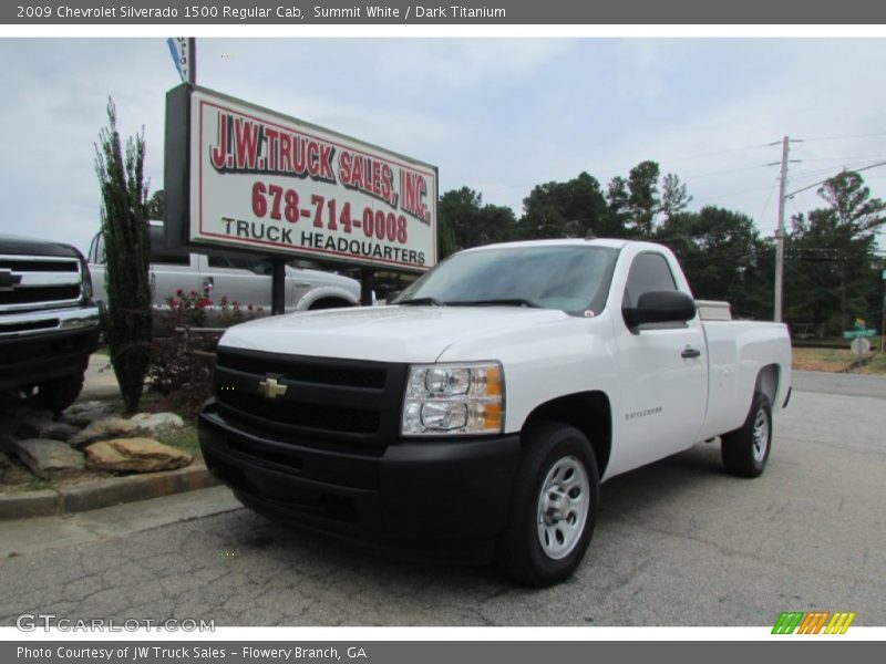 Summit White / Dark Titanium 2009 Chevrolet Silverado 1500 Regular Cab