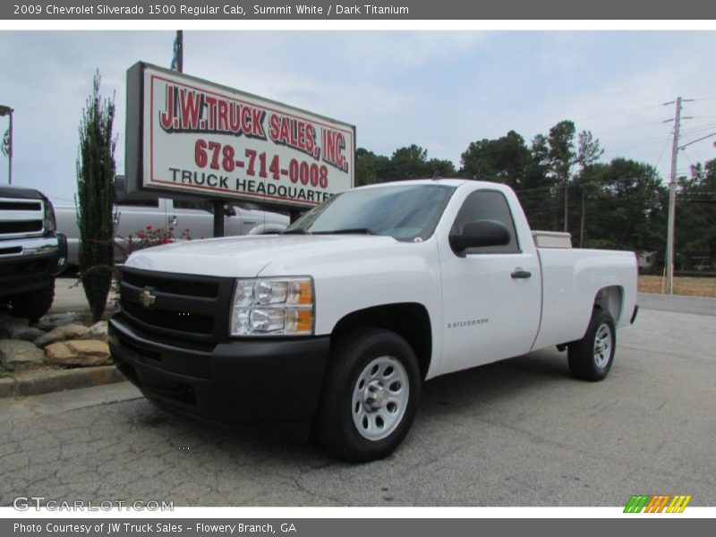 Summit White / Dark Titanium 2009 Chevrolet Silverado 1500 Regular Cab
