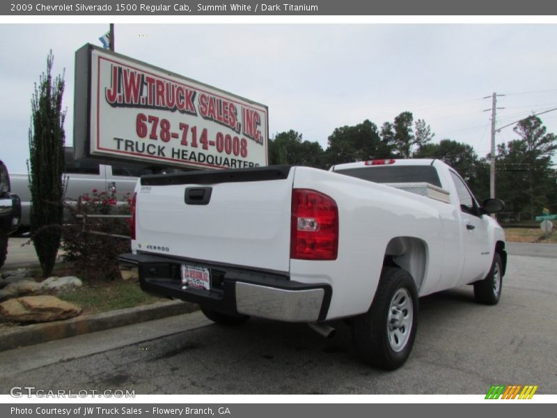 Summit White / Dark Titanium 2009 Chevrolet Silverado 1500 Regular Cab