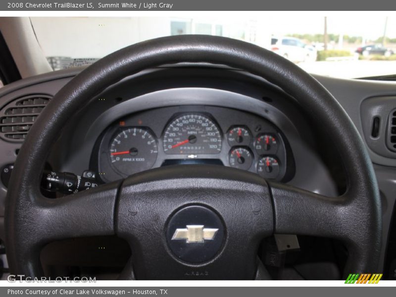 Summit White / Light Gray 2008 Chevrolet TrailBlazer LS
