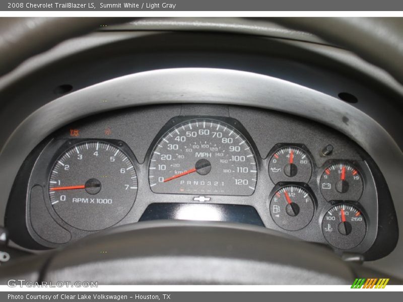 Summit White / Light Gray 2008 Chevrolet TrailBlazer LS
