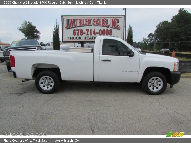 Summit White / Dark Titanium 2009 Chevrolet Silverado 1500 Regular Cab