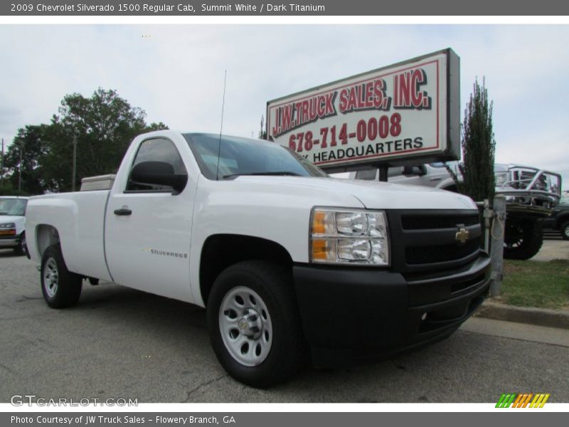 Summit White / Dark Titanium 2009 Chevrolet Silverado 1500 Regular Cab