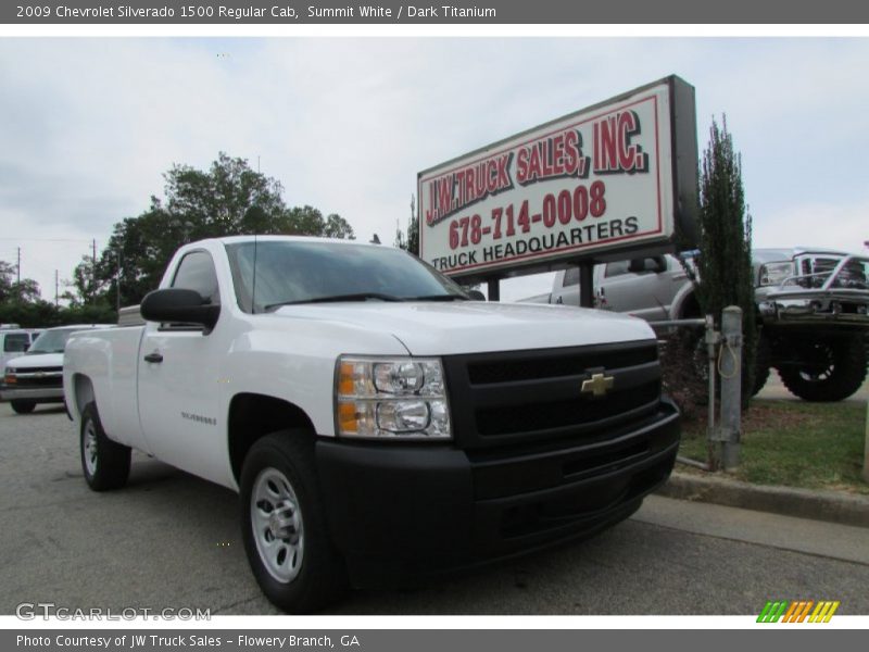Summit White / Dark Titanium 2009 Chevrolet Silverado 1500 Regular Cab