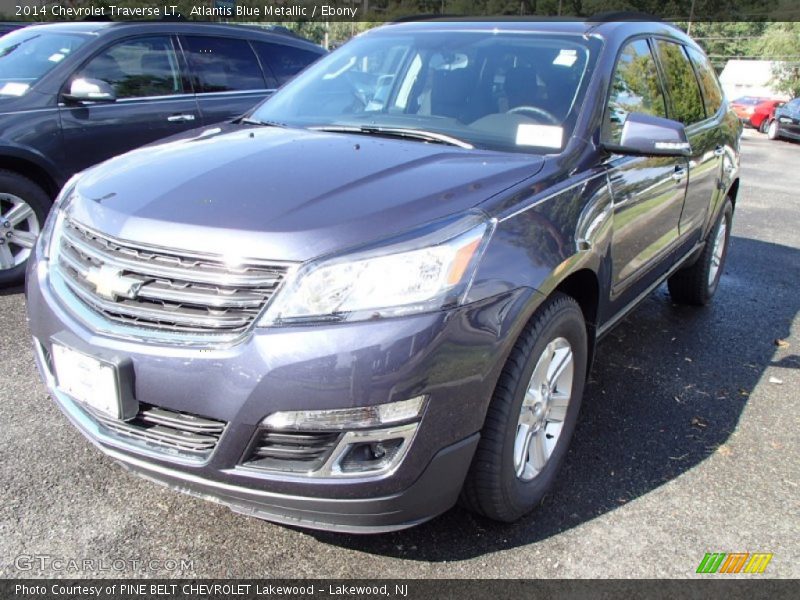 Atlantis Blue Metallic / Ebony 2014 Chevrolet Traverse LT