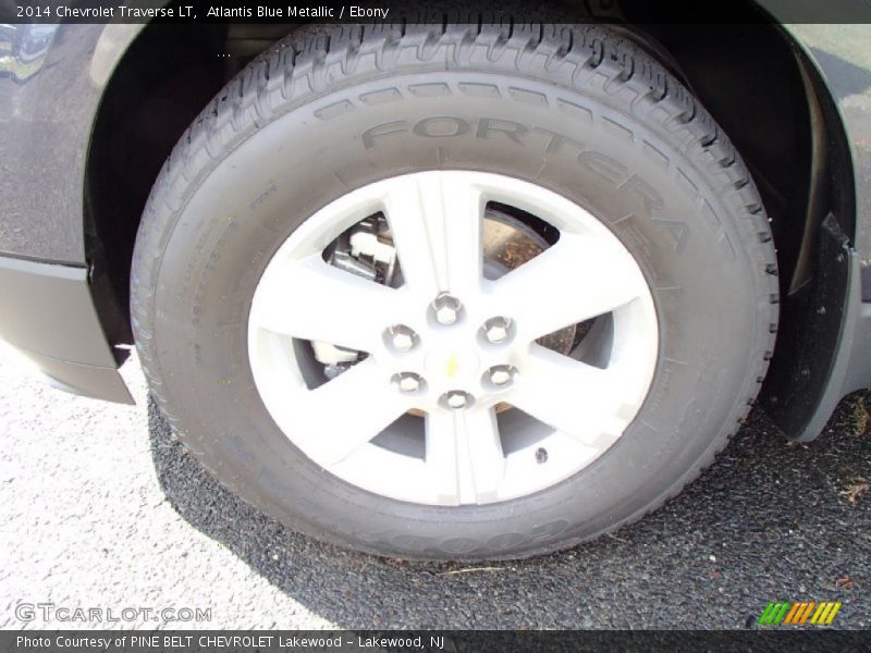 Atlantis Blue Metallic / Ebony 2014 Chevrolet Traverse LT