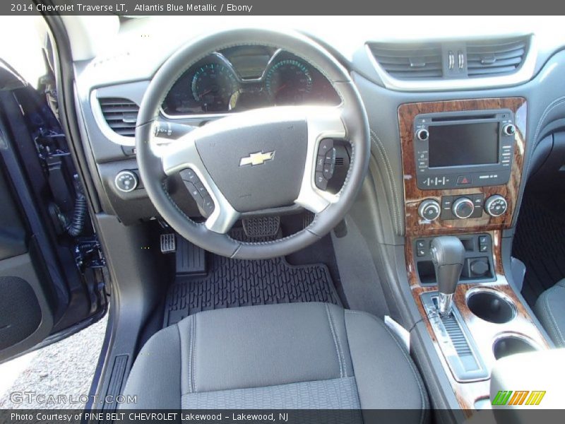 Atlantis Blue Metallic / Ebony 2014 Chevrolet Traverse LT