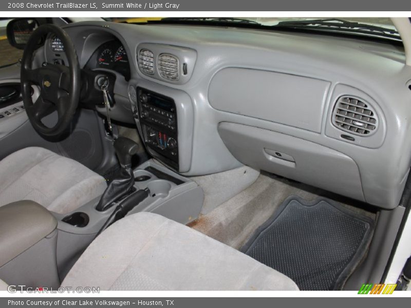 Summit White / Light Gray 2008 Chevrolet TrailBlazer LS