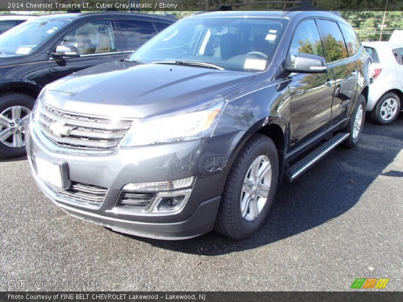 Cyber Grey Metallic / Ebony 2014 Chevrolet Traverse LT