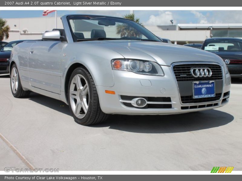 Light Silver Metallic / Ebony 2007 Audi A4 2.0T quattro Cabriolet