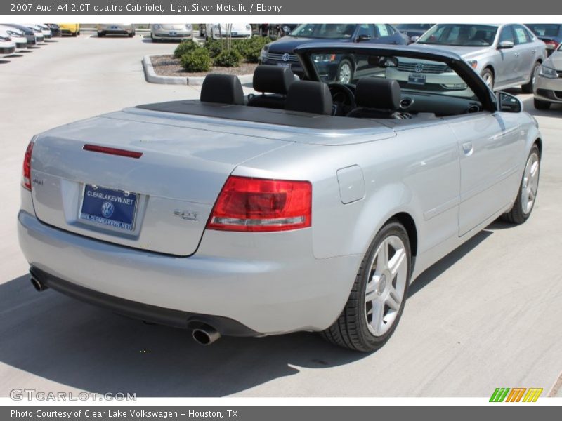 Light Silver Metallic / Ebony 2007 Audi A4 2.0T quattro Cabriolet