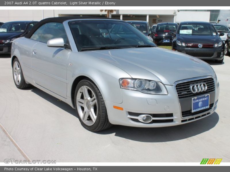 Light Silver Metallic / Ebony 2007 Audi A4 2.0T quattro Cabriolet