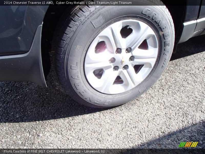 Cyber Grey Metallic / Dark Titanium/Light Titanium 2014 Chevrolet Traverse LS AWD