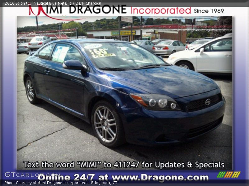 Nautical Blue Metallic / Dark Charcoal 2010 Scion tC