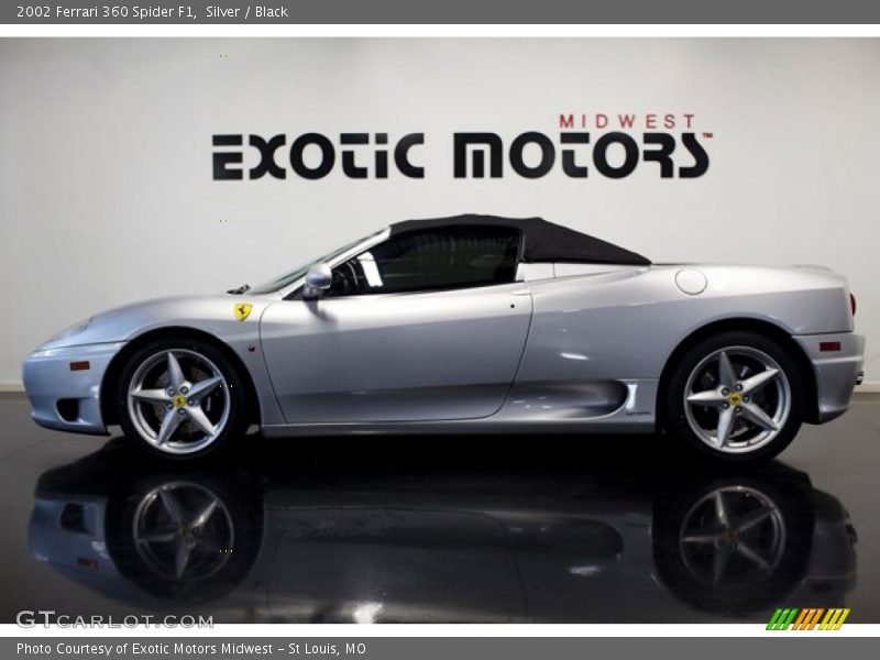 Silver / Black 2002 Ferrari 360 Spider F1