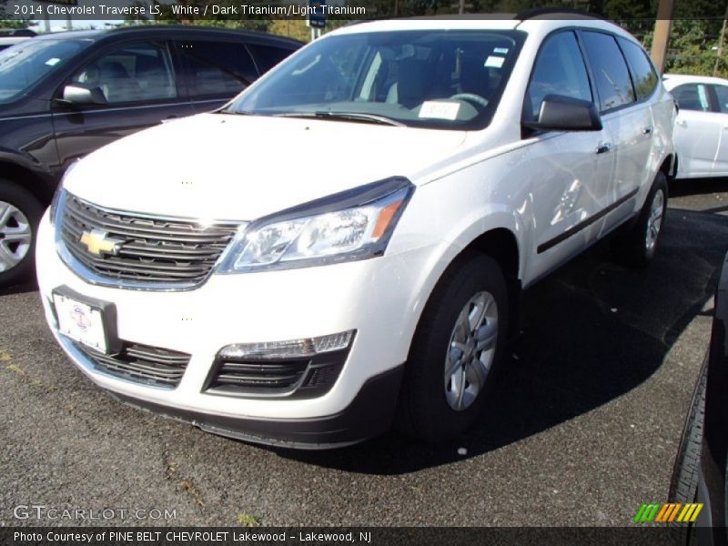 White / Dark Titanium/Light Titanium 2014 Chevrolet Traverse LS