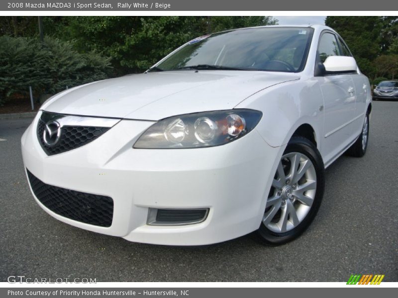 Rally White / Beige 2008 Mazda MAZDA3 i Sport Sedan