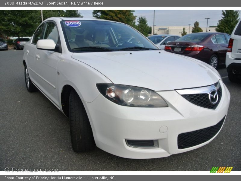 Rally White / Beige 2008 Mazda MAZDA3 i Sport Sedan