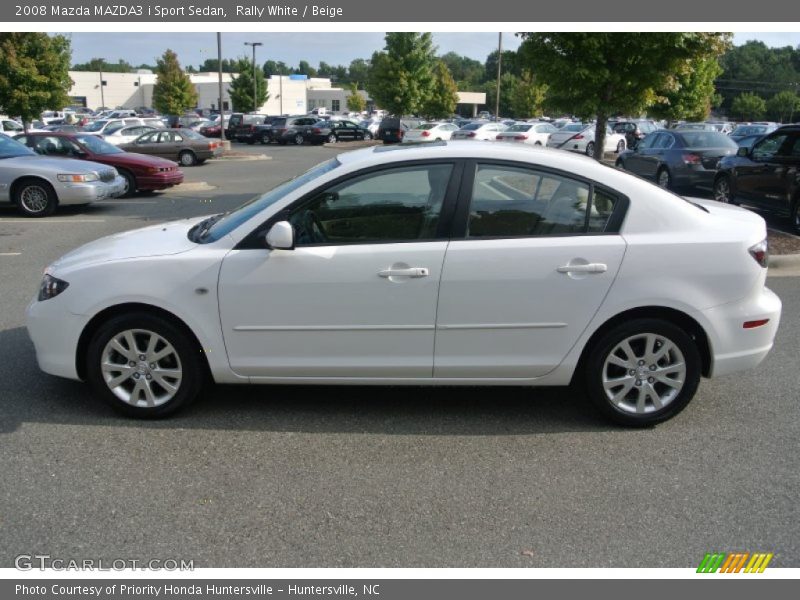 Rally White / Beige 2008 Mazda MAZDA3 i Sport Sedan