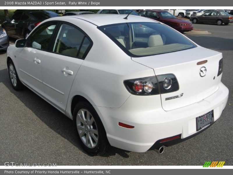 Rally White / Beige 2008 Mazda MAZDA3 i Sport Sedan