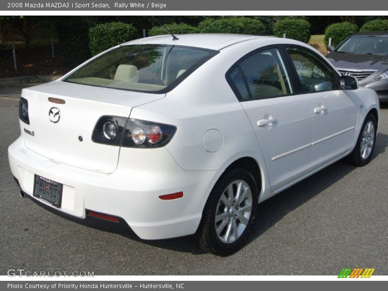 Rally White / Beige 2008 Mazda MAZDA3 i Sport Sedan