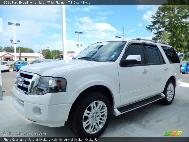 White Platinum Tri-Coat / Stone 2011 Ford Expedition Limited
