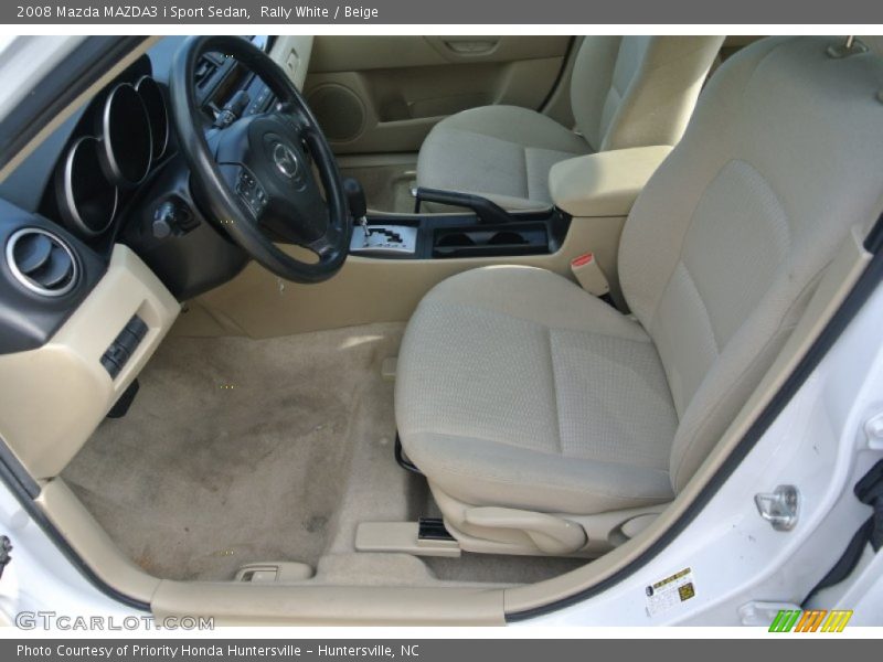 Rally White / Beige 2008 Mazda MAZDA3 i Sport Sedan