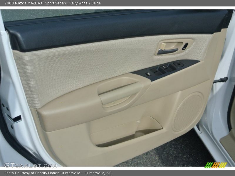 Rally White / Beige 2008 Mazda MAZDA3 i Sport Sedan