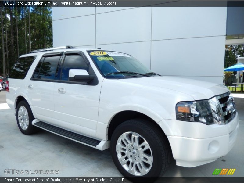 White Platinum Tri-Coat / Stone 2011 Ford Expedition Limited