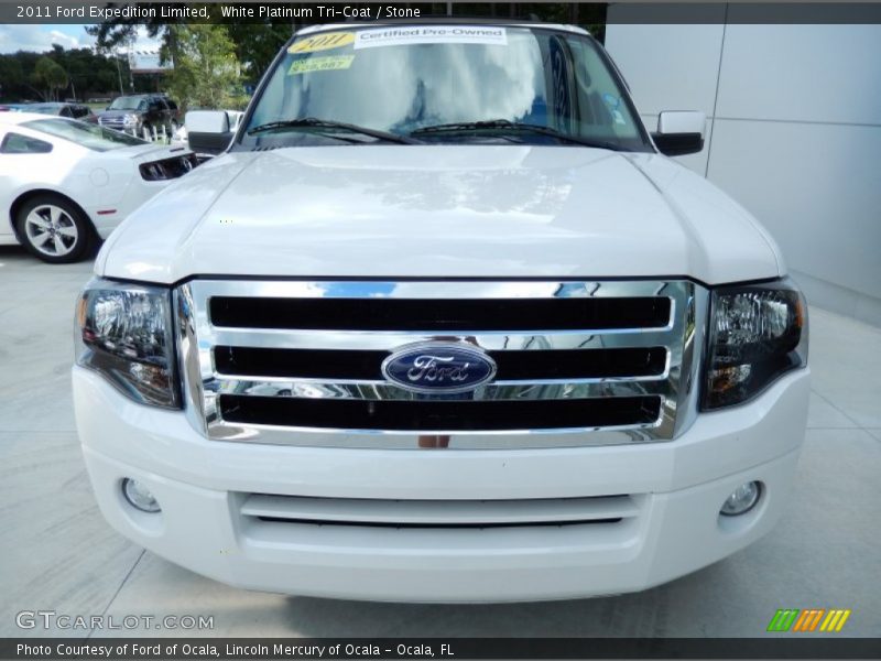 White Platinum Tri-Coat / Stone 2011 Ford Expedition Limited