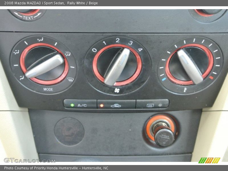 Rally White / Beige 2008 Mazda MAZDA3 i Sport Sedan