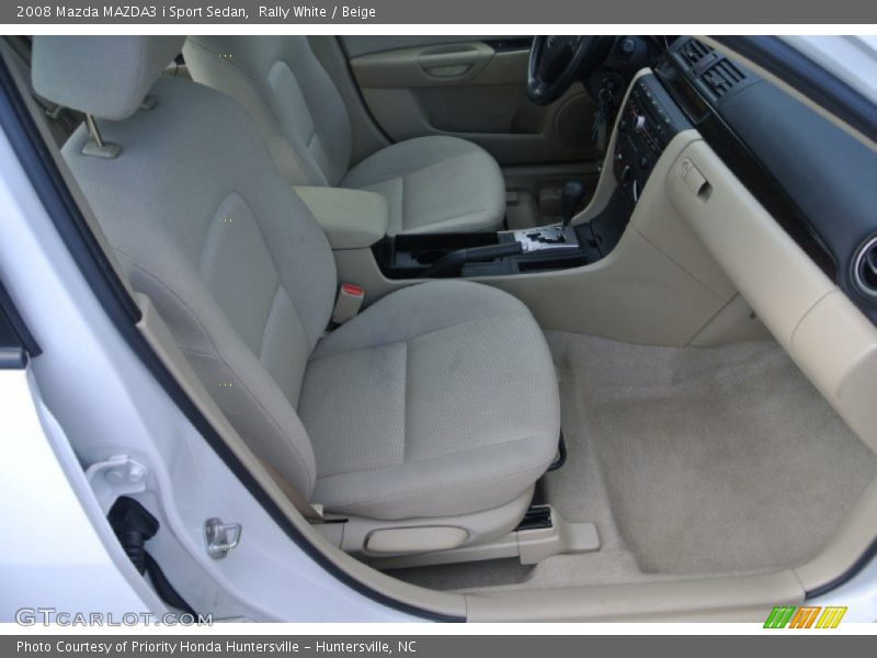 Rally White / Beige 2008 Mazda MAZDA3 i Sport Sedan