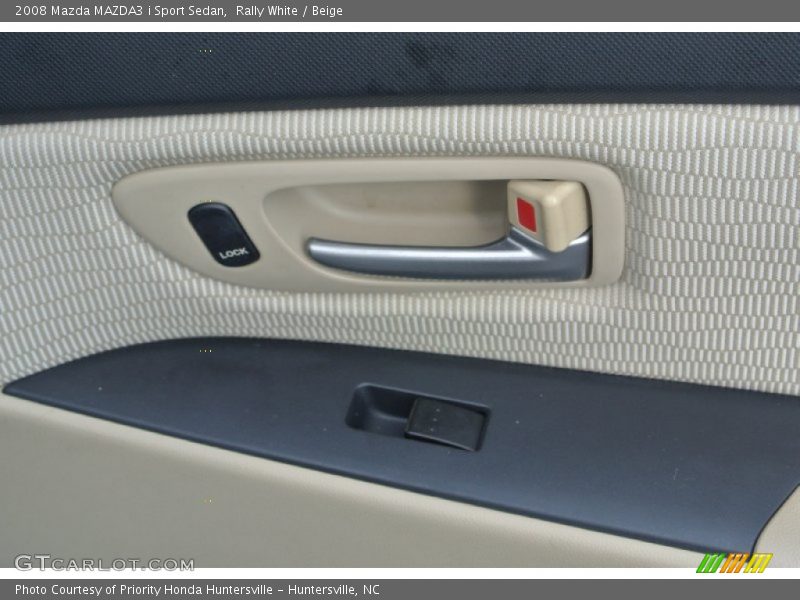 Rally White / Beige 2008 Mazda MAZDA3 i Sport Sedan