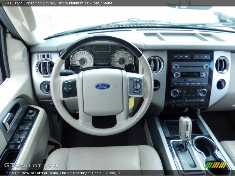 White Platinum Tri-Coat / Stone 2011 Ford Expedition Limited