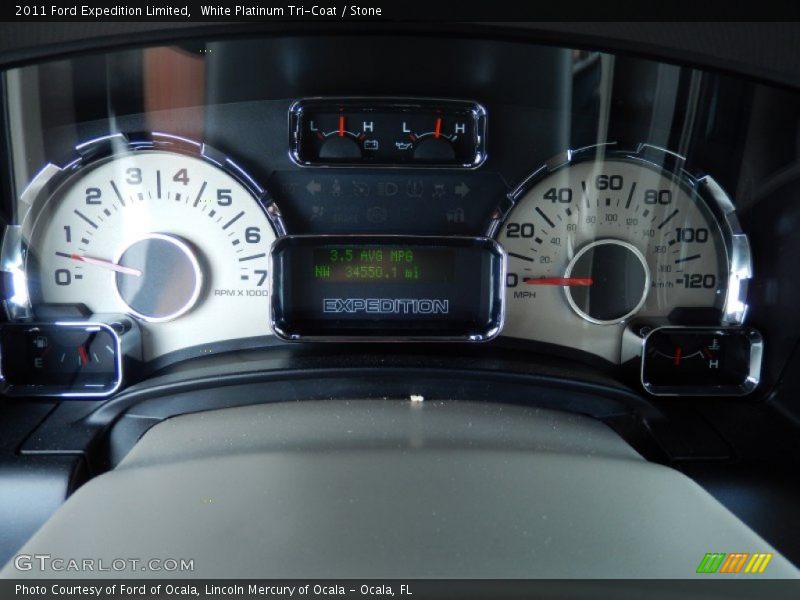 White Platinum Tri-Coat / Stone 2011 Ford Expedition Limited