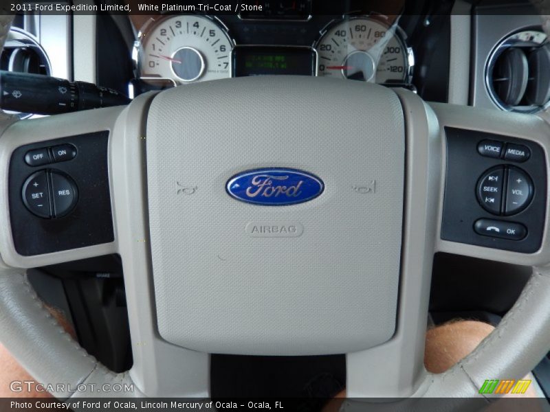 White Platinum Tri-Coat / Stone 2011 Ford Expedition Limited