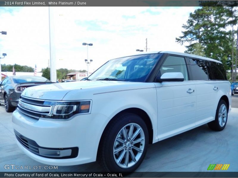 White Platinum / Dune 2014 Ford Flex Limited