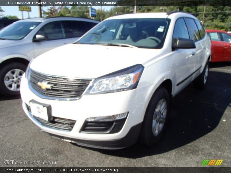 White / Dark Titanium/Light Titanium 2014 Chevrolet Traverse LS
