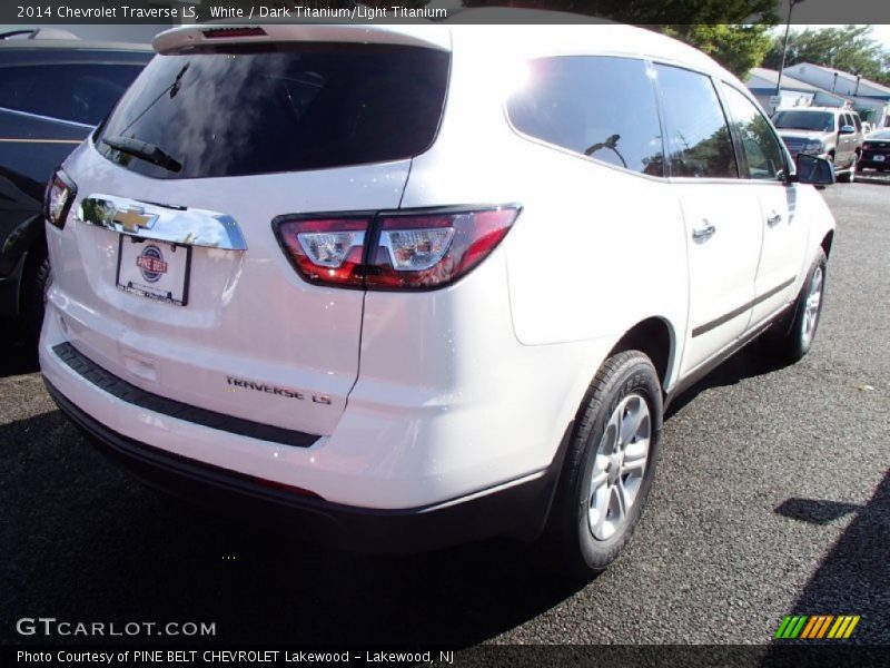 White / Dark Titanium/Light Titanium 2014 Chevrolet Traverse LS