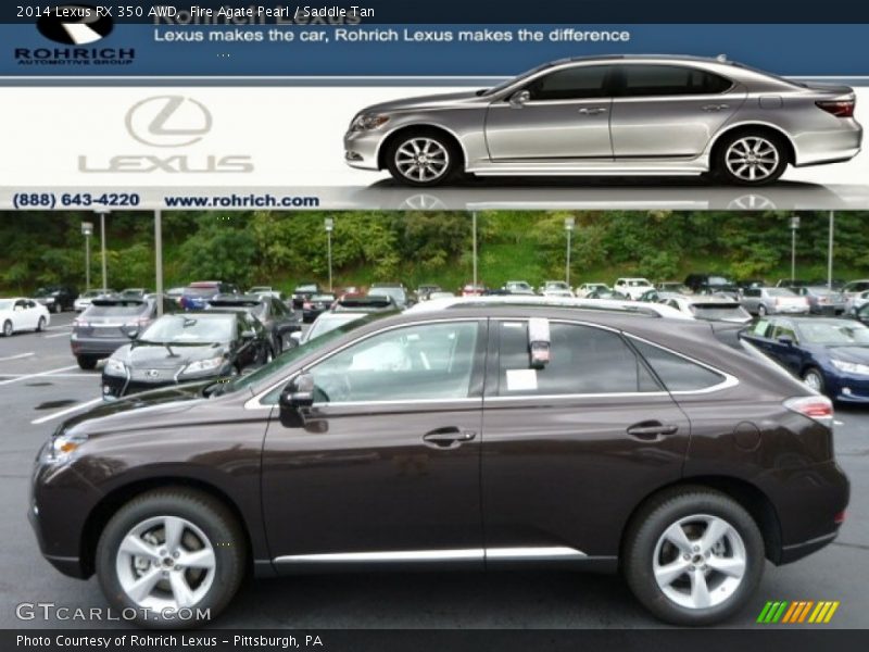 Fire Agate Pearl / Saddle Tan 2014 Lexus RX 350 AWD