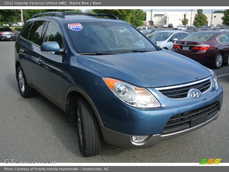 Marine Blue / Black 2012 Hyundai Veracruz Limited AWD