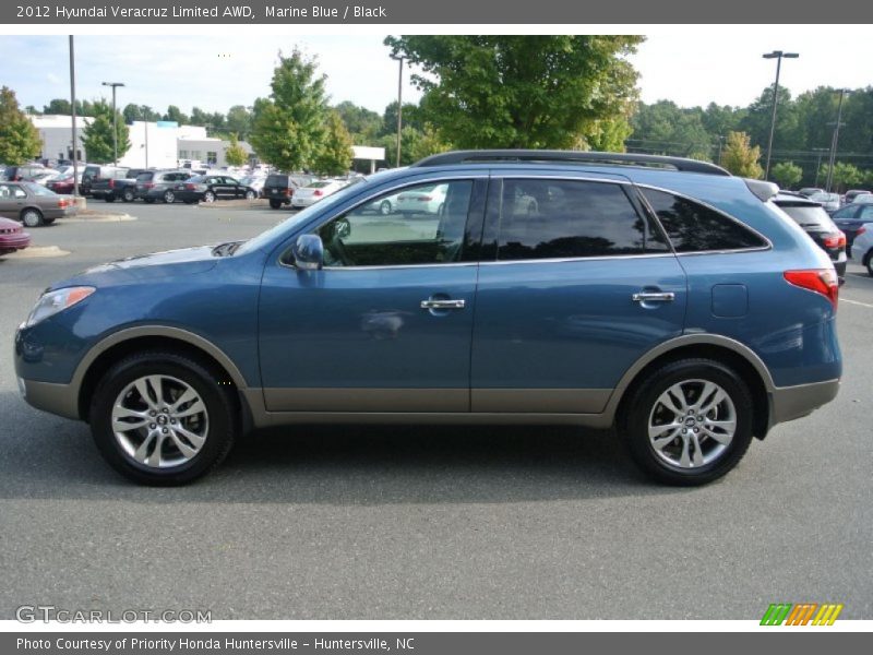 Marine Blue / Black 2012 Hyundai Veracruz Limited AWD