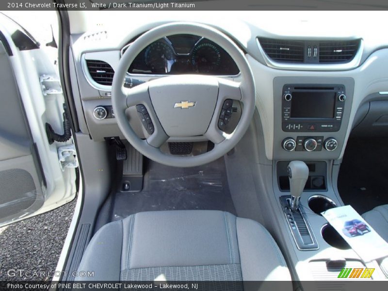 White / Dark Titanium/Light Titanium 2014 Chevrolet Traverse LS