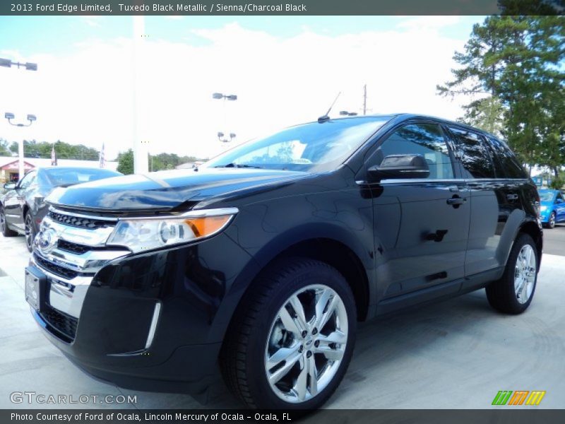 Tuxedo Black Metallic / Sienna/Charcoal Black 2013 Ford Edge Limited