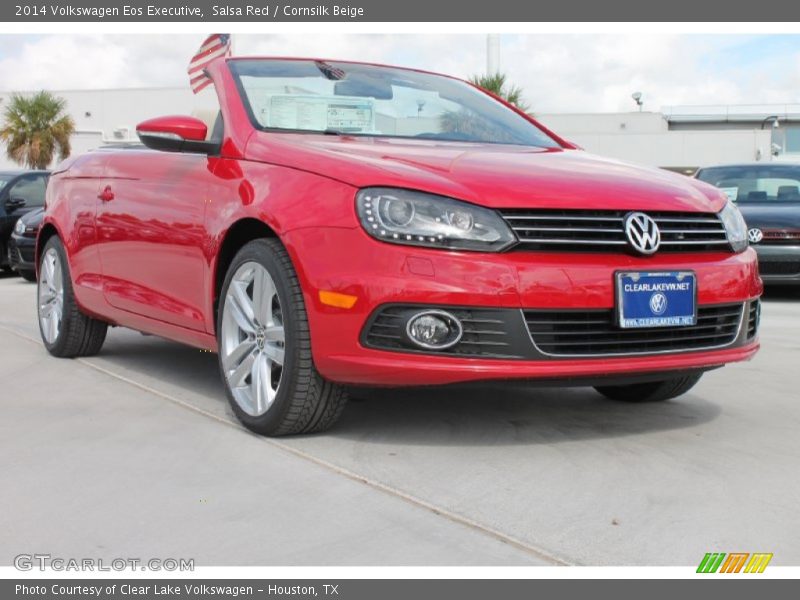 Salsa Red / Cornsilk Beige 2014 Volkswagen Eos Executive